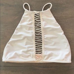 Acacia swimwear bikini medium bone white top